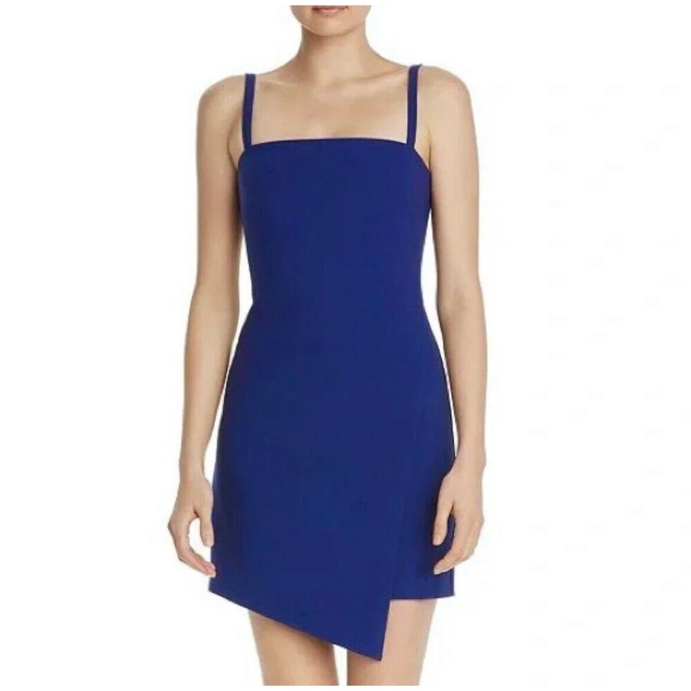 Likely asymmetrical spaghetti strap dress in Blur Square Neckline size size 2